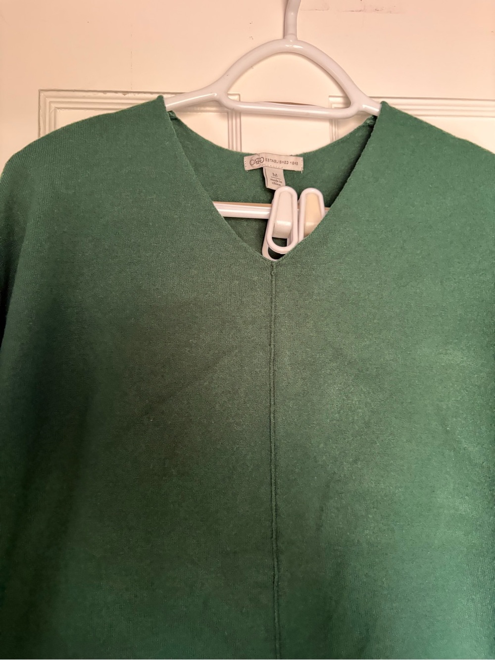 Cato Emerald Green V-Neck Sweater